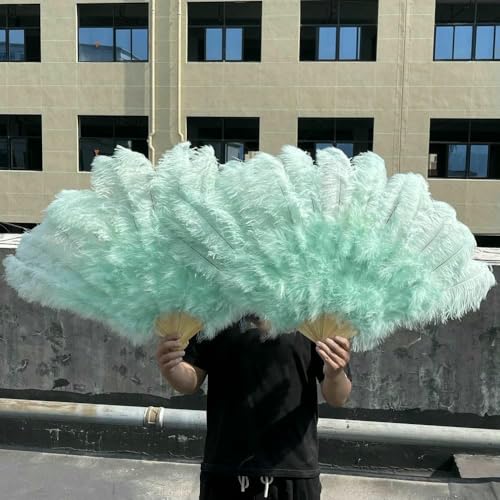Großhandel 100 cm 130 cm Blaue Straußenfedern Fächer Tanzparty Hochzeit Bühnenshow Requisiten Handfedern Faltfächer 13 Knochen-Mintgrün-Großer Fächer 2 STÜCKE Großhandel 100 cm 130 cm Blaue Straußenfedern Fächer Tanzparty Hochzeit Bühnenshow Requisiten Handfedern Faltfächer 13 Knochen-Mintgrün-Großer Fächer 2 STÜCKE von GVEKJ