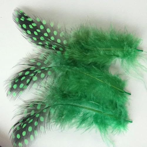 Großhandel 20 stücke beatnatural perlhuhn feder 5-8 cm/2-3 zoll Dekorative diy-grün von GVEKJ