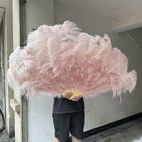 Handgehaltener großer roter Straußenfederfächer, 100 cm und 130 cm, für Karneval, Bauchtanz, Bühnenauftritte, Federfächer, Federn, Kunsthandwerk, 13 Knochen, 2 Handgehaltener großer roter Straußenfederfächer, 100 cm und 130 cm, für Karneval, Bauchtanz, Bühnenauftritte, Federfächer, Federn, Kunsthandwerk, 13 Knochen, 2 von GVEKJ