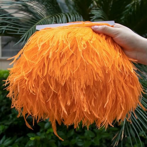 Meter/Los Straußenfederbesatz 10–22 cm zum Nähen von Kleidern, Kostümen, Karneval, Hochzeitsdekoration, DIY, Basteln, Haarschmuck-11-1-fädig 15–18 cm von GVEKJ