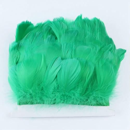 Meter weiße Naturfedern, Gänsefederbänder zum Basteln, Höhe 8–12 cm, Hochzeitskleid, Kleidung, Nähzubehör, Gras von GVEKJ