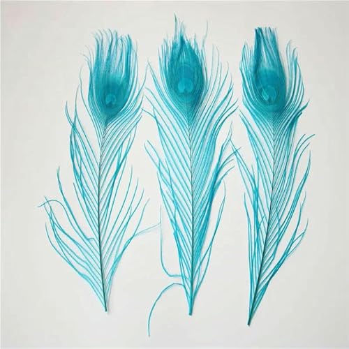 Pfauenfedern, 10 Stück/Los, Länge 25–30 cm, schöne natürliche Pfauenfeder, DIY-Schmuck, dekorative Deko-Beschläge, Seeblau Pfauenfedern, 10 Stück/Los, Länge 25–30 cm, schöne natürliche Pfauenfeder, DIY-Schmuck, dekorative Deko-Beschläge, Seeblau von GVEKJ