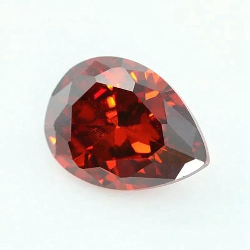 Zirkonia-Stein, mehrfarbig, birnenförmig, Brillantschliff, lose CZ-Steine, synthetische Edelsteine, Perlen für Schmuck, 2 x 3 – 13 x 18 mm, AAAAA-Granat, 12 x 16 mm, 10 Stück Zirkonia-Stein, mehrfarbig, birnenförmig, Brillantschliff, lose CZ-Steine, synthetische Edelsteine, Perlen für Schmuck, 2 x 3 – 13 x 18 mm, AAAAA-Granat, 12 x 16 mm, 10 Stück von GVEKJ