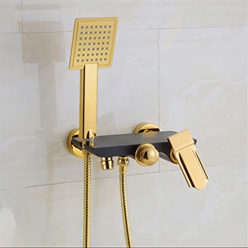 GVGMTAEAVZ Antikes Messing Handheld Bad Duschkopf Wassereinsparung Goldplatte Schwarz Handbrause Set Badezimmer Duschen Wasserhahn Badewanne Mischbatterie Wasserhahn GVGMTAEAVZ Antikes Messing Handheld Bad Duschkopf Wassereinsparung Goldplatte Schwarz Handbrause Set Badezimmer Duschen Wasserhahn Badewanne Mischbatterie Wasserhahn von GVGMTAEAVZ