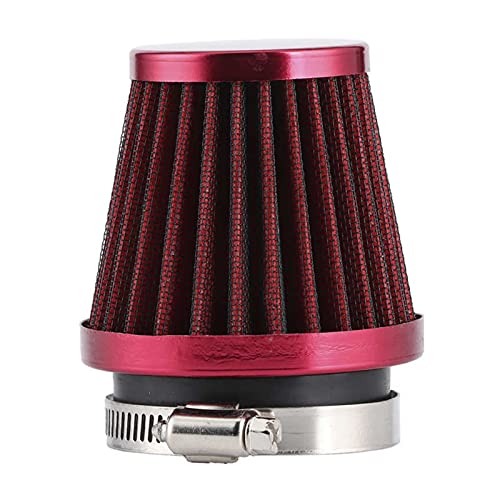 GVGMTAEAVZ Automobile Luftfilter Universal Motorrad Luftfilter Einlassreiniger for 52-54mm Motorradzubehör Auto Luftreiniger Auto Auto-Luftfilter(Red) von GVGMTAEAVZ