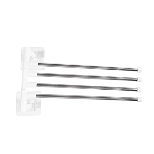 GVGMTAEAVZ Badezimmer-Handtuchhalter Drehbarer Handtuchhalter Space Aluminium 2/3/4/5-Bar Handtuchhalter Küchenregal Papier for Aufhängen an der Wand montiert Handtuchhalter(4) von GVGMTAEAVZ