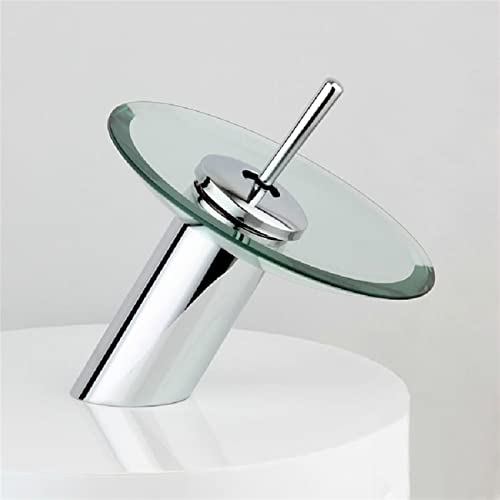 GVGMTAEAVZ Badezimmer Wasserfall Wasserhahn Chrome Finish Becken Waschbecken Wasserhahn Mischbatterie Wasserfall Wasserhahn.Badezimmer-Waschbeckenglas-Mischbatterie Wasserhahn von GVGMTAEAVZ