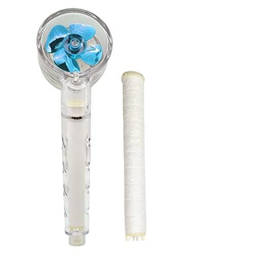 GVGMTAEAVZ Entfernung von Chlor-Druck-Duschkopf-Badezimmer-Handheld-Turbolader-Filter-Regen-Spray-Düse-Badezimmer-Zubehör Duschkopf(Blue) von GVGMTAEAVZ