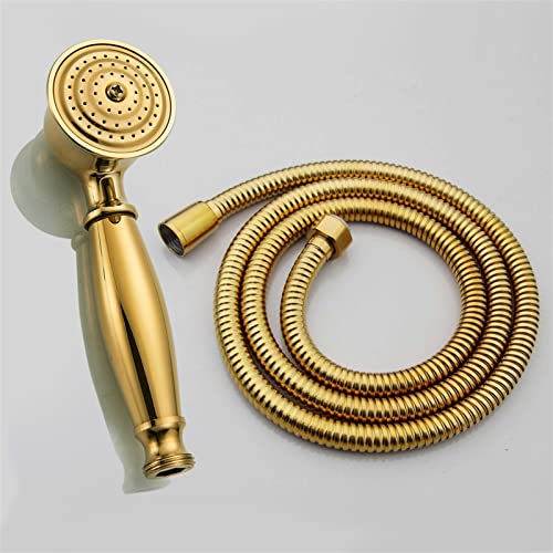 GVGMTAEAVZ Goldene Messing Duschkopf-Badezimmer-Hand-Duschkopf 1.5m-Duschschlauch Duschkopf(Hand Shower Head Set) von GVGMTAEAVZ
