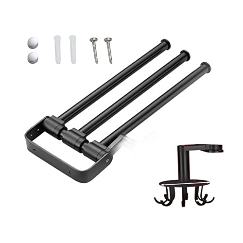 GVGMTAEAVZ Space Aluminium Rotierender Handtuchhalter Topfschaufel Papiertaschentuchhalter for Zuhause Küche Badezimmer Schaukel Handtücher Bar Aufhänger Handtuchhalter(schwarz) von GVGMTAEAVZ