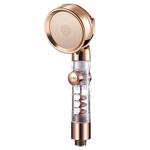 GVGMTAEAVZ Three-Function Dusche One-Taste Stop Magic Watering Hochdruckfilter Badezimmer Hand-Duschdüse Duschkopf(Gold) von GVGMTAEAVZ