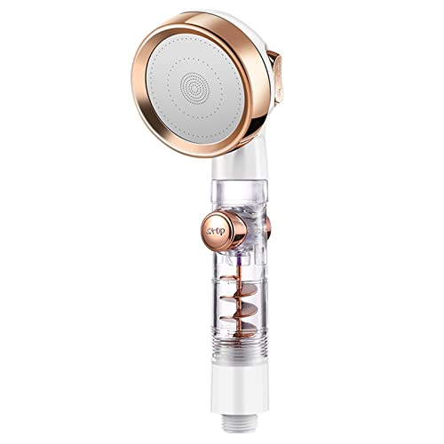 GVGMTAEAVZ Three-Function Dusche One-Taste Stop Magic Watering Hochdruckfilter Badezimmer Hand-Duschdüse Duschkopf(Half Gold) von GVGMTAEAVZ