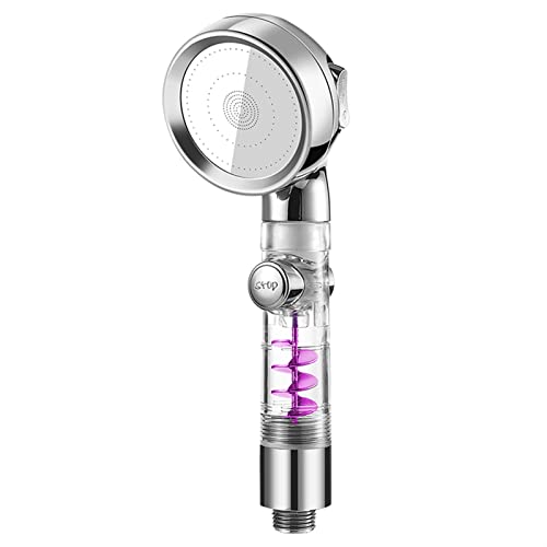 GVGMTAEAVZ Three-Function Dusche One-Taste Stop Magic Watering Hochdruckfilter Badezimmer Hand-Duschdüse Duschkopf(Silver) von GVGMTAEAVZ