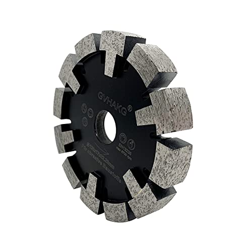 GVHAKG Tuck Point 120mm Diamant Fräser,Sehr verschleißfest Lange Lebensspanne für Estrich, Asphalt,Premium-Qualität Räumscheibe mit T-Schutzsegment(120x17x12x22,23mm) von GVHAKG