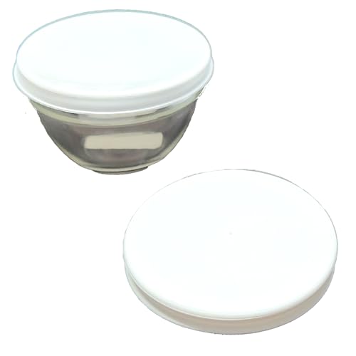 2 Stück Deckel Ø 20,5 cm in weiß passend für Ø 20 cm Melamin- Salat- und Glasschüssel von GVK ECO