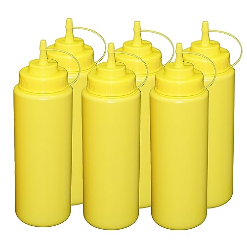6 Stück Gelbe Quetschflaschen 1 Liter Dosierflasche Spenderflasche Dressingflasche 6 Stück Gelbe Quetschflaschen 1 Liter Dosierflasche Spenderflasche Dressingflasche von GVK ECO