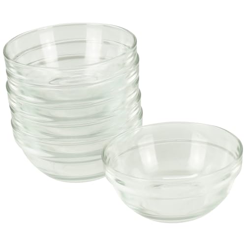 GVK ECO Glasschüssel Ø 14cm 6 Stück im Set Beilagenschüssel Dessertschale Stapelschale von GVK ECO