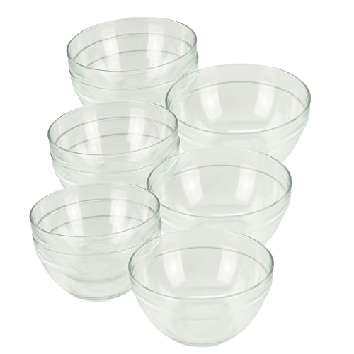 GVK ECO Glasschüssel Ø 17 cm 12 Stück im Set Beilagenschüssel Dessertschale Stapelschale von GVK ECO