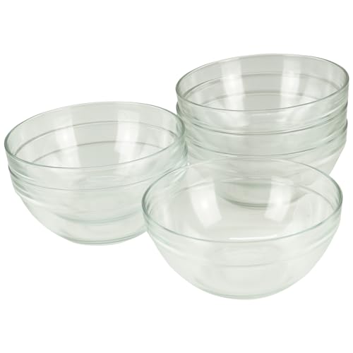 GVK ECO Glasschüssel Ø 17 cm 6 Stück im Set Beilagenschüssel Dessertschale Stapelschale von GVK ECO