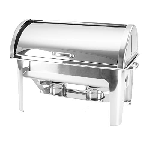 Rolltop Chafing Dish 1/1 GN 4 Stück aus Edelstahl Rolltop Chafing Dish 1/1 GN 4 Stück aus Edelstahl von GVK ECO