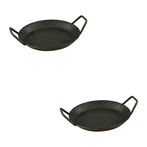 Servierpfanne aus Schmiedeeisen m. zwei Seitengriffen, ø 20cm 2er-Set von GVK ECO