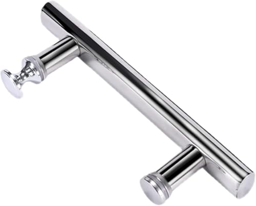 GVNFJKJK Doppelseitige Griffe Flacher, Kleiner Zuggriff aus verdicktem Edelstahl for Badezimmer-Glastüren, Lochabstand 14,5 cm(White) von GVNFJKJK