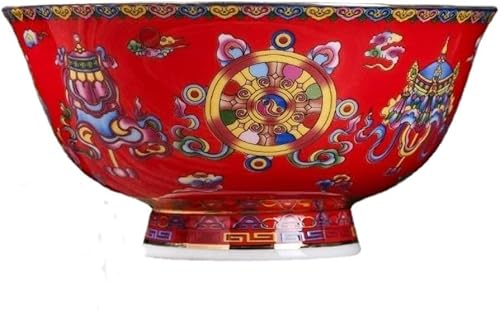 GVNFJKJK Exquisites Porzellan Reisschüssel aus Porzellan im antiken chinesischen Palaststil, 15,5 cm (6,1 Zoll) Keramik-Reisschüssel, chinesische Emaille-Farbe, hochwertige Phnom-Penh-Schüssel von GVNFJKJK