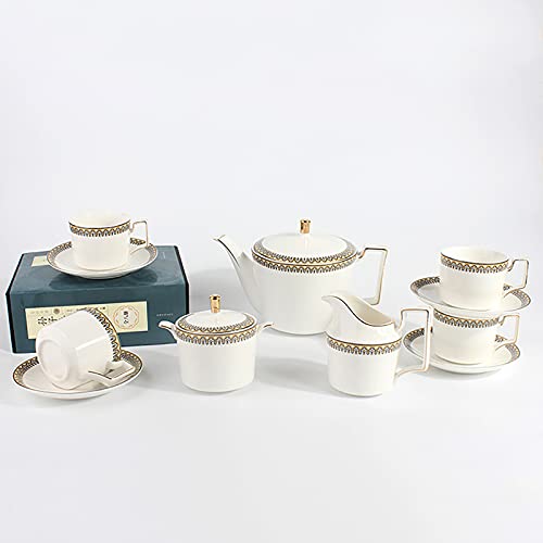 GVNFJKJK Keramik-Teesets 11-teiliges Teeservice-Set aus Porzellan, goldenes Vintage-Muster, chinesisches Kaffeeservice, Teeservice for Erwachsene GVNFJKJK Keramik-Teesets 11-teiliges Teeservice-Set aus Porzellan, goldenes Vintage-Muster, chinesisches Kaffeeservice, Teeservice for Erwachsene von GVNFJKJK