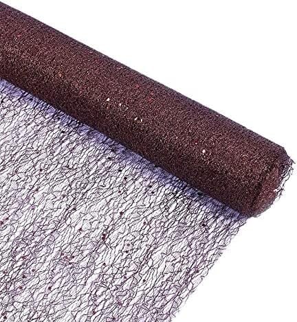 GVNFJKJK Organza-Stoff Golddrahtgewebe handgefertigt Hochzeitsfeier Dekoration Blumenverpackung Tischläufer Dekor(Brown) von GVNFJKJK