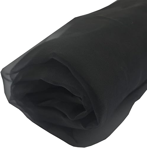 GVNFJKJK Organza-Stoff Hochzeit Geburtstag Bogen Dekoration DIY Nähen Hause Tischdecke Vorhang Kristall Tüll Rolle Organza Sheer Gaze Tuch(Black,140cm x 280cm) von GVNFJKJK