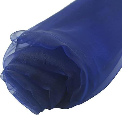 GVNFJKJK Organza-Stoff Hochzeit Geburtstag Bogen Dekoration DIY Nähen Hause Tischdecke Vorhang Kristall Tüll Rolle Organza Sheer Gaze Tuch(Blu,25cm x 280cm) von GVNFJKJK