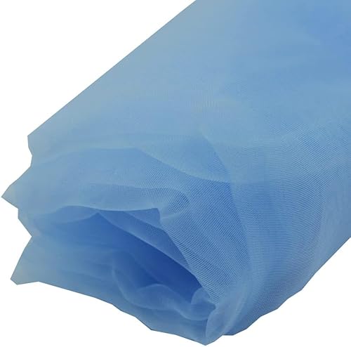 GVNFJKJK Organza-Stoff Hochzeit Geburtstag Bogen Dekoration DIY Nähen Hause Tischdecke Vorhang Kristall Tüll Rolle Organza Sheer Gaze Tuch(Light Blue,120cm x 280cm) von GVNFJKJK