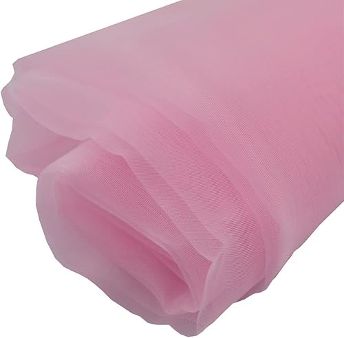 GVNFJKJK Organza-Stoff Hochzeit Geburtstag Bogen Dekoration DIY Nähen Hause Tischdecke Vorhang Kristall Tüll Rolle Organza Sheer Gaze Tuch(Light Pink,120cm x 280cm) von GVNFJKJK