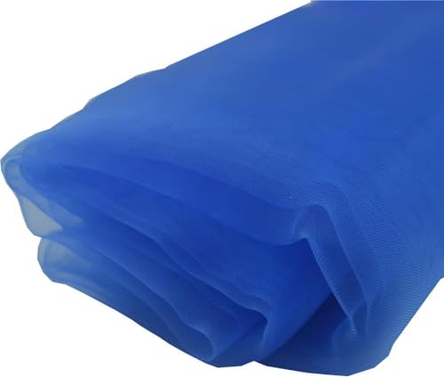 GVNFJKJK Organza-Stoff Hochzeit Geburtstag Bogen Dekoration DIY Nähen Hause Tischdecke Vorhang Kristall Tüll Rolle Organza Sheer Gaze Tuch(Royal Blue,120cm x 280cm) von GVNFJKJK