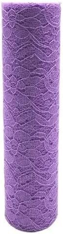 GVNFJKJK Organza-Stoff Spitze Glitter Pailletten Tüll Rolle Mesh DIY Tüll Stoff Hintergrund Hochzeit Geburtstag Party Tisch Dekoration Tisch Läufer(Purple) von GVNFJKJK