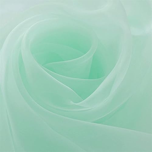 GVNFJKJK Organza-Stoff Transparenter Organzastoff for Stuhlhussen for Hochzeiten, Tischläufer, Partydekorationen,(Mint Green) von GVNFJKJK