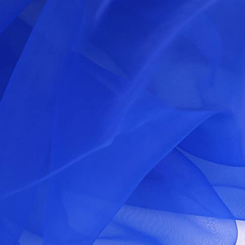 GVNFJKJK Organza-Stoff Voile Stoff Organza Glitzernde Transparente Tischdecke for Hochzeit Stuhlhussen, Tischläufer,(Royal Blue) von GVNFJKJK