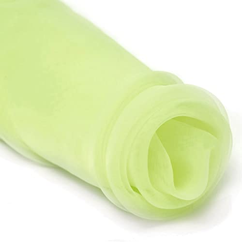 GVNFJKJK Organza-Stoff Voile Stoff Organza Glitzernde Transparente Tischdecke for Party Deko und Bühnendekoration,(Fluorescent Green) von GVNFJKJK