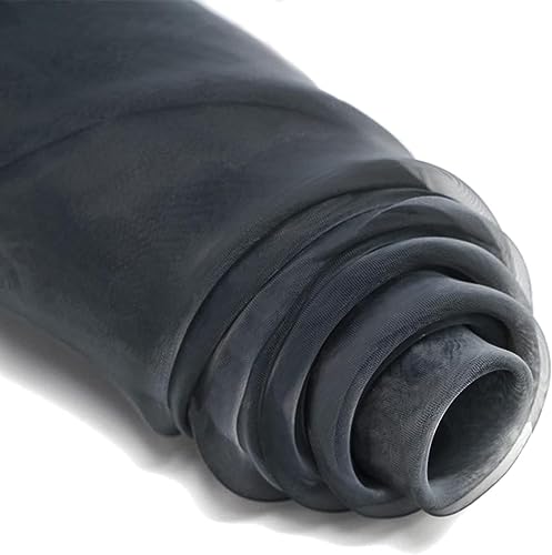 GVNFJKJK Organza-Stoff Voile-Stoff Organza Glitzernde transparente Tischdecke for Blumenstraußverpackung, DIY-Basteln,(Dark Gray) von GVNFJKJK