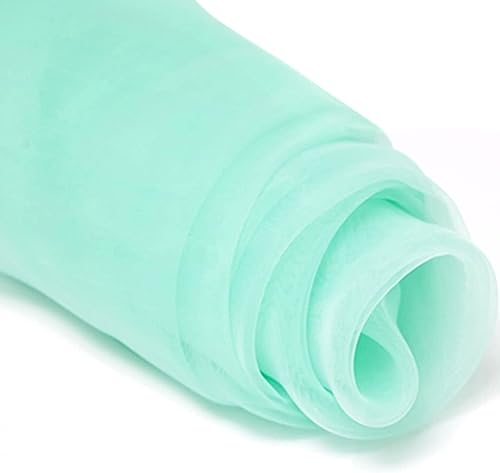 GVNFJKJK Organza-Stoff Voile-Stoff Organza Glitzernde transparente Tischdecke for Blumenstraußverpackung, DIY-Basteln,(Mint Green) von GVNFJKJK