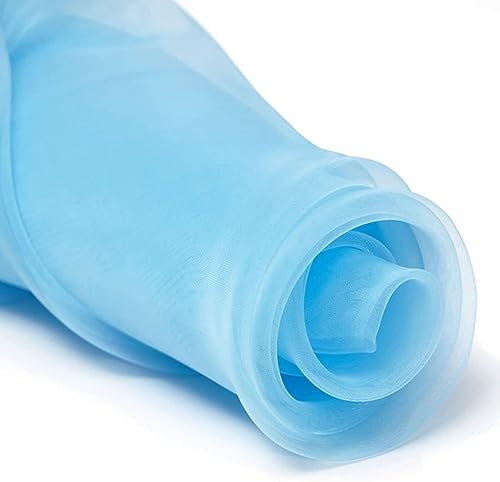 GVNFJKJK Organza-Stoff Voile-Stoff Organza Glitzernde transparente Tischdecke for Blumenstraußverpackung, DIY-Basteln,(Sky Blue) von GVNFJKJK