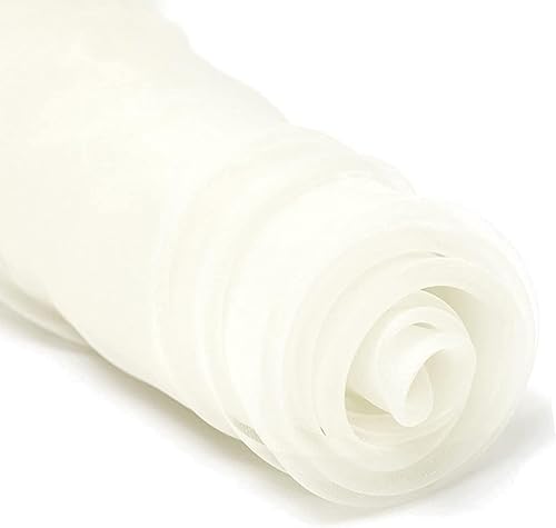 GVNFJKJK Organza-Stoff Voile-Stoff Organza Glitzernde transparente Tischdecke for Blumenstraußverpackung, DIY-Basteln,(White) von GVNFJKJK