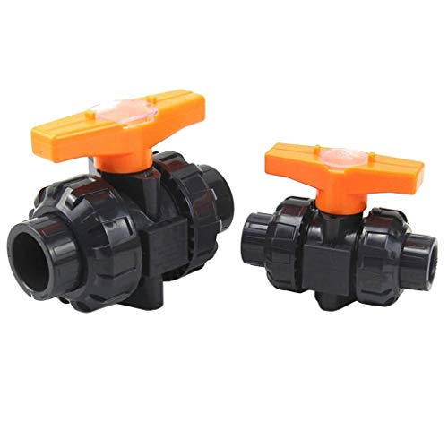 GVNFJKJK Sanitärarmaturen 1 Stück, Kunststoff-Doppel-Drehkugelhahn, Rohrverbinder, Sanitär-Schlaucharmaturen, Rutsch-Absperrventil(Inner 32mm) von GVNFJKJK