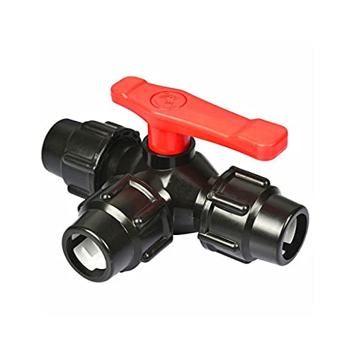 GVNFJKJK Sanitärarmaturen 1 Stück T-Typ PE-Schnellanschluss for Rohre(Black,40mm) von GVNFJKJK
