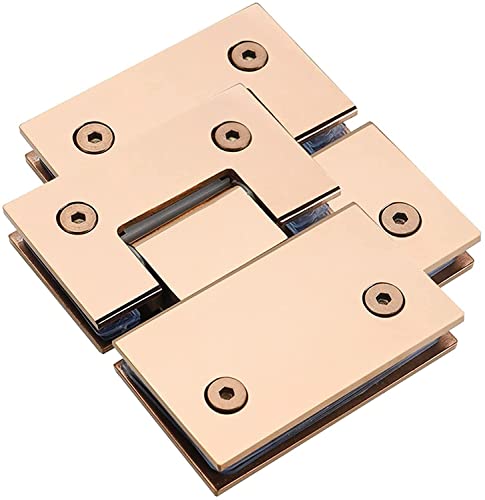 GVNFJKJK Türscharniere 2 Stück 304 Edelstahl 8K Roségold glänzender Spiegel 180° Zwei-Wege-Badglasclip, 8-12mm rahmenloses Duschtürscharnier GVNFJKJK Türscharniere 2 Stück 304 Edelstahl 8K Roségold glänzender Spiegel 180° Zwei-Wege-Badglasclip, 8-12mm rahmenloses Duschtürscharnier von GVNFJKJK