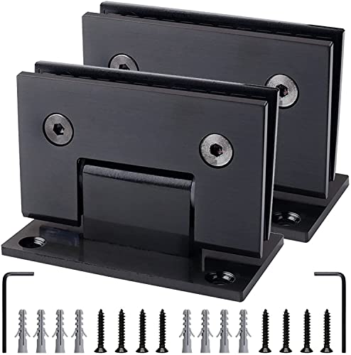 GVNFJKJK Türscharniere 2 Stück 304 Edelstahl Titanschwarz 90° Zweiwege-Badglasclip, 8-12mm rahmenloses Duschtürscharnier GVNFJKJK Türscharniere 2 Stück 304 Edelstahl Titanschwarz 90° Zweiwege-Badglasclip, 8-12mm rahmenloses Duschtürscharnier von GVNFJKJK