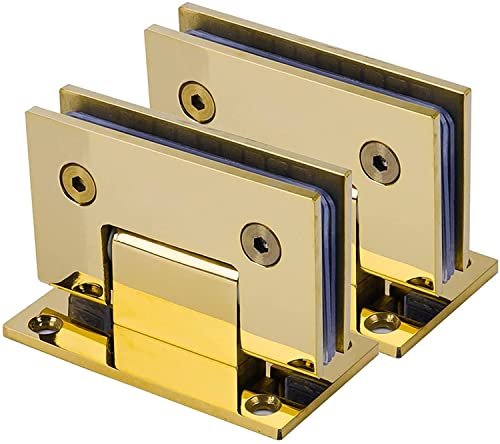 GVNFJKJK Türscharniere 2er-Pack Glastürscharniere aus Edelstahl 304, helles Titan, 90° einseitige Badezimmer-Glasklemme, 8–12 mm rahmenlose Duschtürscharniere GVNFJKJK Türscharniere 2er-Pack Glastürscharniere aus Edelstahl 304, helles Titan, 90° einseitige Badezimmer-Glasklemme, 8–12 mm rahmenlose Duschtürscharniere von GVNFJKJK