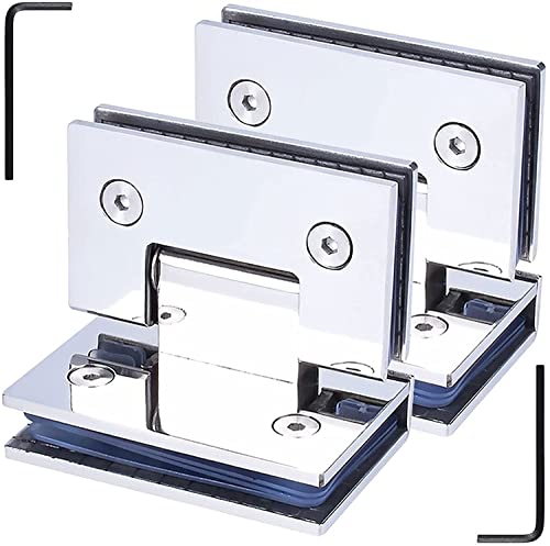 GVNFJKJK Türscharniere 2er-Pack Glastürscharniere aus Edelstahl 304, hellsilberne 90°-Zweiwege-Glasklemme for Badezimmer, 8–12 mm Schwingtürscharniere for Duschen GVNFJKJK Türscharniere 2er-Pack Glastürscharniere aus Edelstahl 304, hellsilberne 90°-Zweiwege-Glasklemme for Badezimmer, 8–12 mm Schwingtürscharniere for Duschen von GVNFJKJK