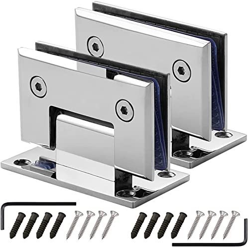 GVNFJKJK Türscharniere 2er-Pack Glastürscharniere aus Edelstahl 304, hellsilberne 90°-Zweiwege-Glasklemme for Badezimmer, 8–12 mm Schwingtürscharniere for Duschen GVNFJKJK Türscharniere 2er-Pack Glastürscharniere aus Edelstahl 304, hellsilberne 90°-Zweiwege-Glasklemme for Badezimmer, 8–12 mm Schwingtürscharniere for Duschen von GVNFJKJK