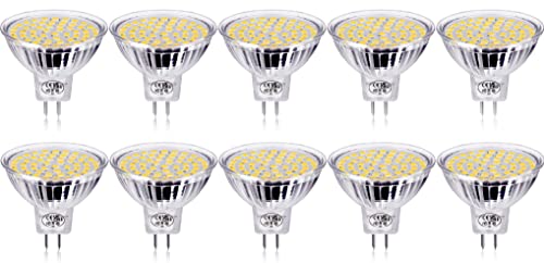 GVOREE MR16 GU5.3 LED Lampen Neutralweiss,450lm,Ersatz für 40W Halogenlampen,5W,12V AC/DC,Neutralweiß 4000K,120° Ausstrahlungswinkel, LED Spot 10er Pack von GVOREE